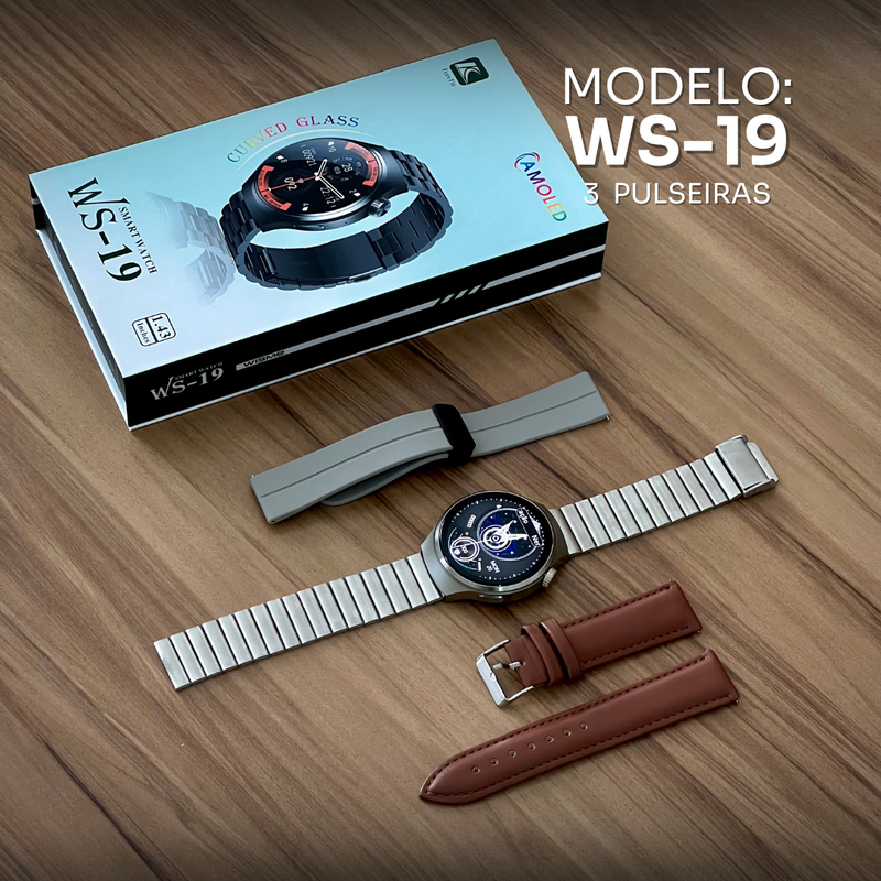 O Modelo Ws 19 e o primeiro modelo con design redondo com 3 pulseiras