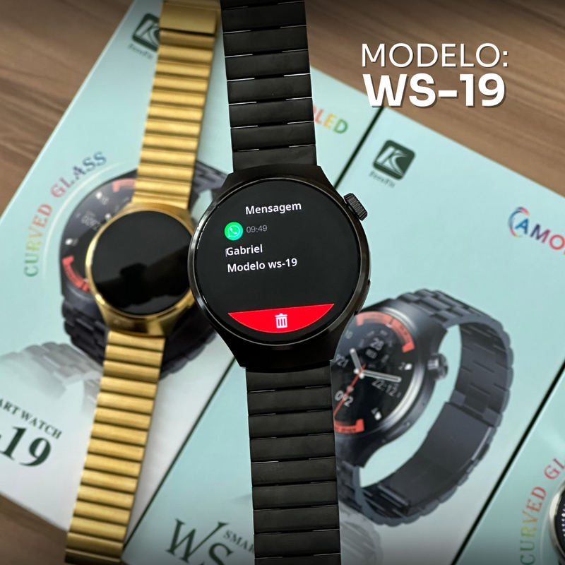 O Modelo Ws 19 e o primeiro modelo con design redondo com 3 pulseiras