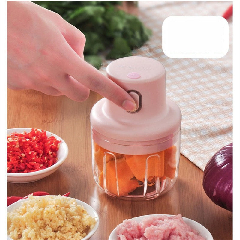 Mini Moedor Elétrico Sem Fio Usb Processador