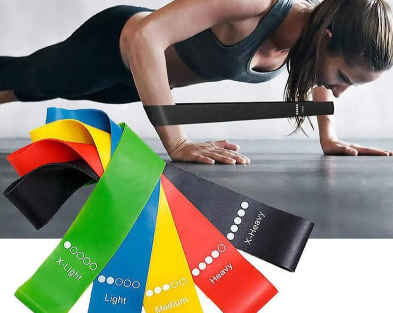 Kit 5 Faixas Elásticas Para Exercícios Multifuncional