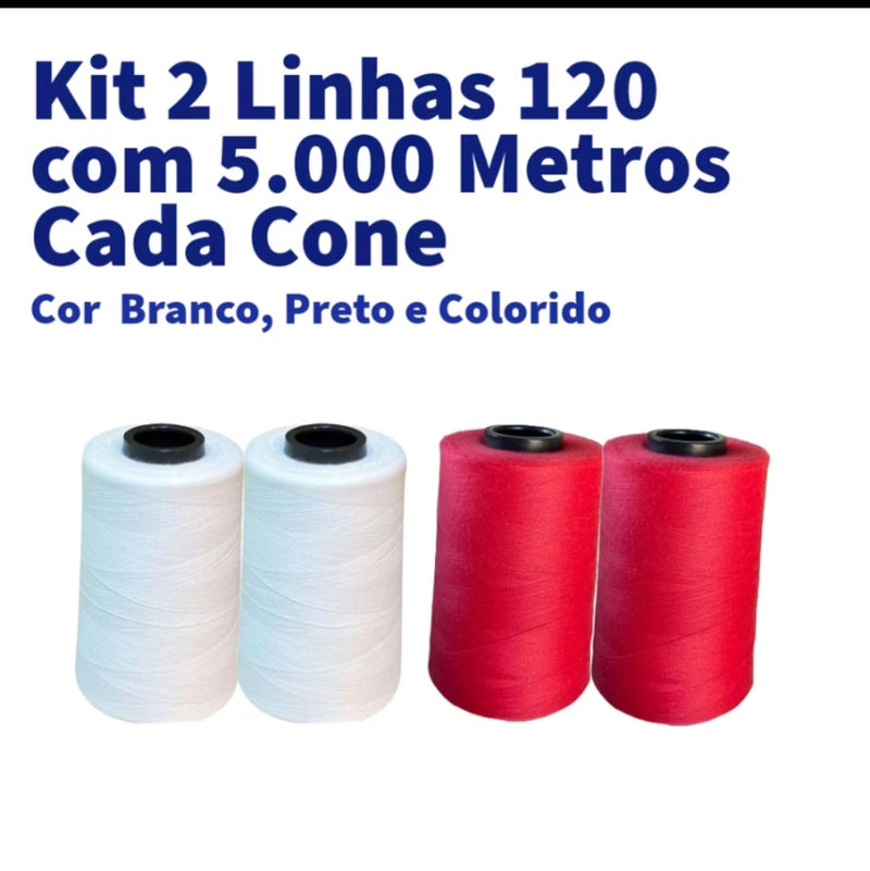 Fio para overlock com resina  500 grama